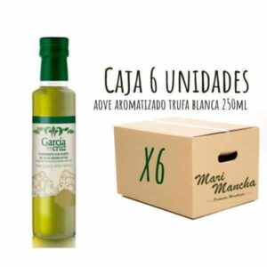Boîte de 6 unités d'huile d'olive parfumée à la truffe blanche